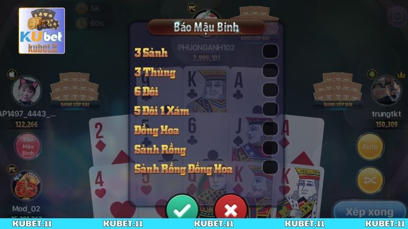Cách chơi Mậu binh Kubet dành cho người mới